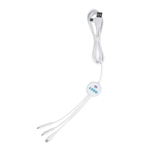 Câble long 6 en1 Aluminium 120cm Noir