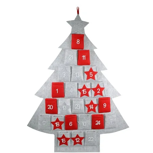 Calendrier de l'Avent Mural Sapin de Noël Personnalisable 90x70cm