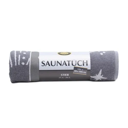 Serviette de Sauna Anthracite Personnalisable - Sérigraphie