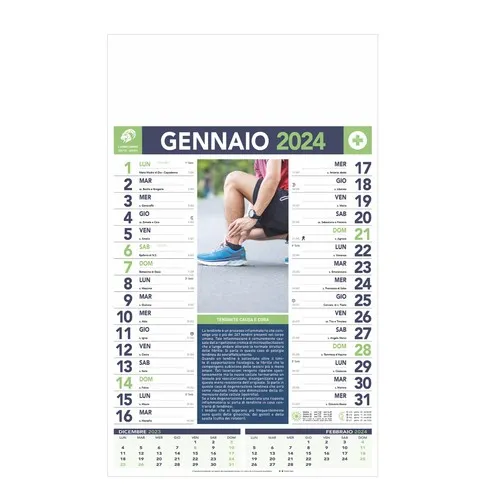 Calendrier Pharmacie Trimestriel Personnalisable - Format 28,8x47 cm