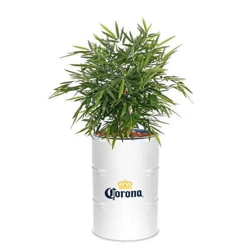 Jardinière Baril Acier 200L Personnalisable | Coloris RAL au Choix