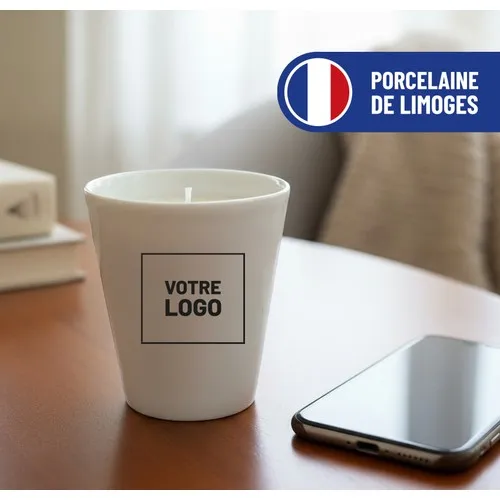 Bougie Artisanale Porcelaine de Limoges - Fabrication Française