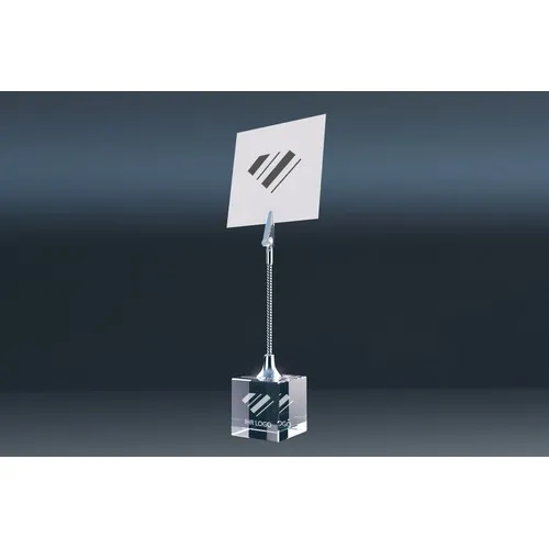 Porte-Mémo Cube Cristal 3D Personnalisable avec Coffret Cadeau