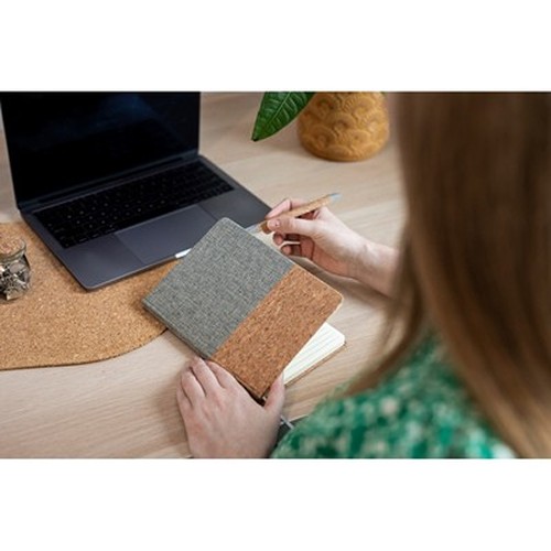 Carnet A5 Écologique Liège & Coton avec Stylo Assorti