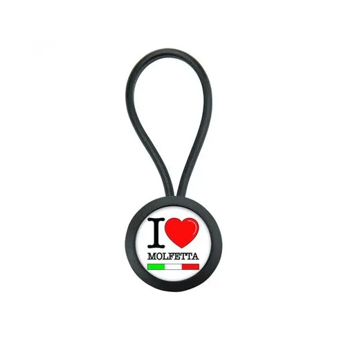 Porte-clé français rond 25 mm - Noir