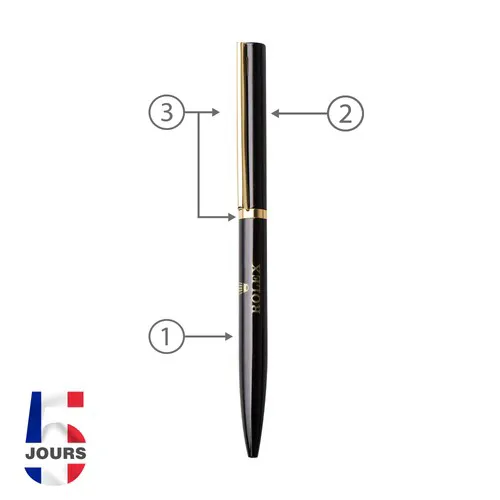 Stylo bille Sari Noir/or