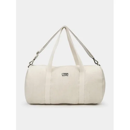Sac Polochon Jute et Coton Bio GOTS avec Bandoulière Personnalisable