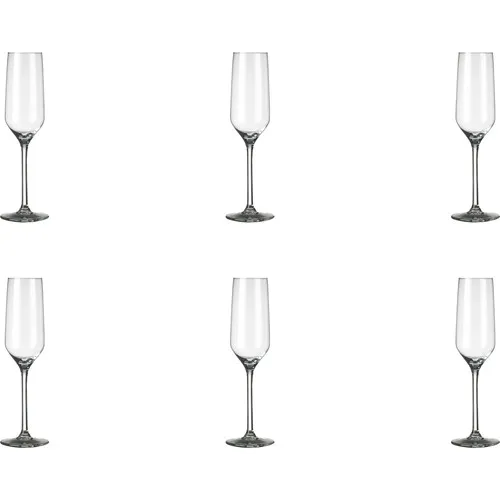 Flûte à champagne carrée 22 cl personnalisable - Lot de 6