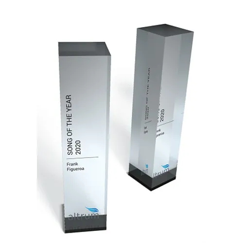 Trophée Personnalisable par Sérigraphie - Récompenses Professionnelles