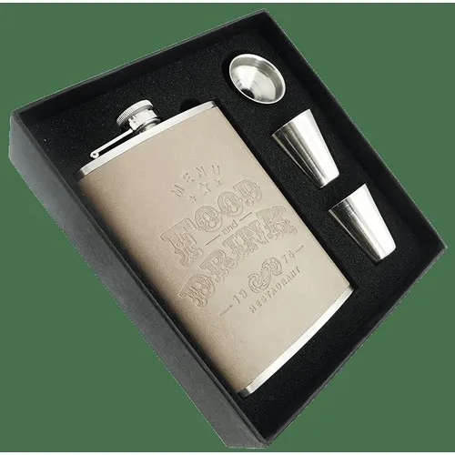Coffret Cadeau Flasque et Verres Personnalisable - Coffret Prestige