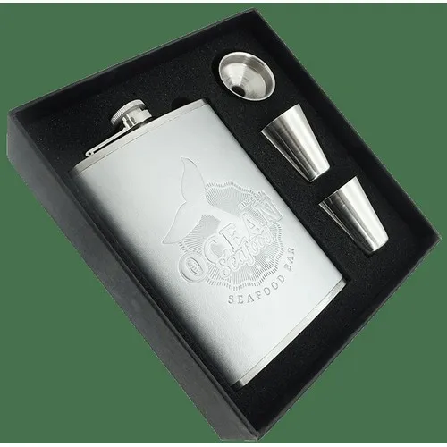 Coffret Cadeau Flasque et Verres Personnalisable - Coffret Prestige