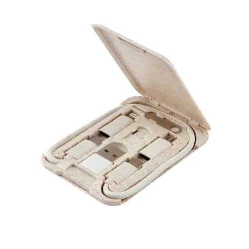 Câble de Chargement 3-en-1 Écologique Personnalisable avec Extracteur SIM