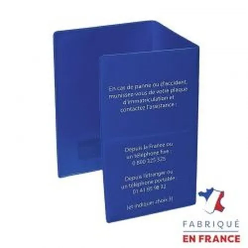 Porte-cartes grise 4 volets (2 opaque/2 cristal)