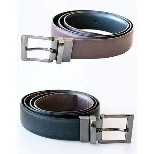 Ceinture Cuir Réversible Personnalisable - Noir/Marron