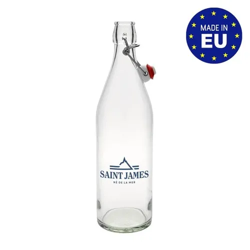 Bouteille en verre à fermeture mécanique personnalisable 50cl-1L