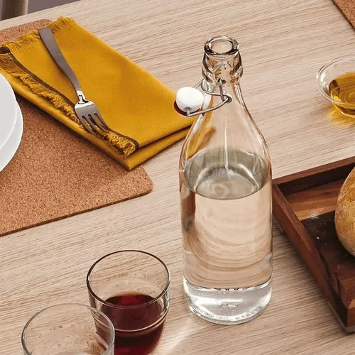 Bouteille en verre à fermeture mécanique personnalisable 50cl-1L