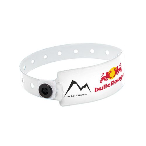 Bracelet Inviolable Vinyle Personnalisé - Contrôle d'Accès Événementiel
