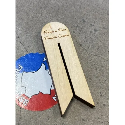 Pince à sachet en peuplier personnalisable - Fabrication française