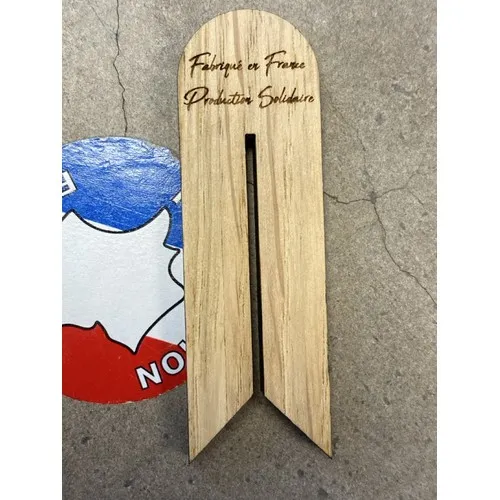 Pince à sachet en peuplier personnalisable - Fabrication française