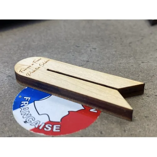 Pince à sachet en peuplier personnalisable - Fabrication française