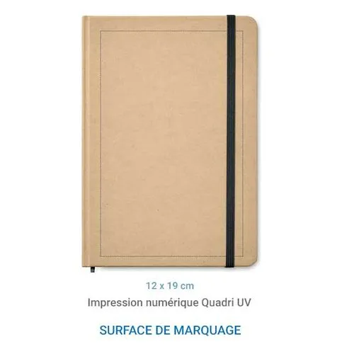 Carnet RECYCLE A5 élastique Noir