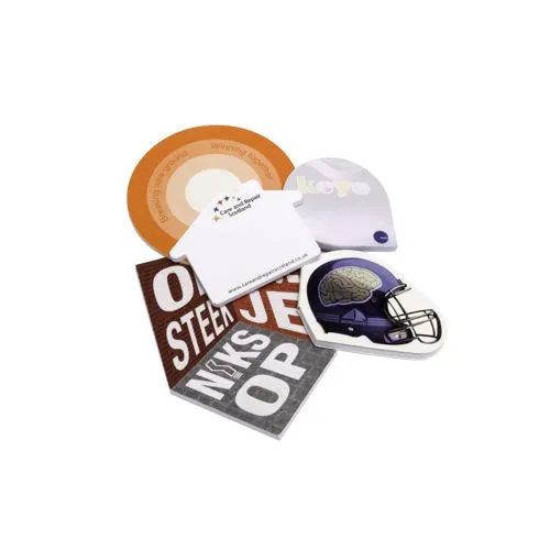 Bloc-notes repositionnable forme découpée 75x75mm - 100 feuilles