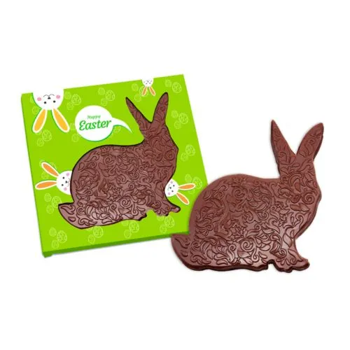 Lapin orné de chocolat