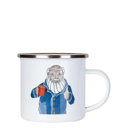 Tasse en émail blanc personnalisable - Impression par sublimation