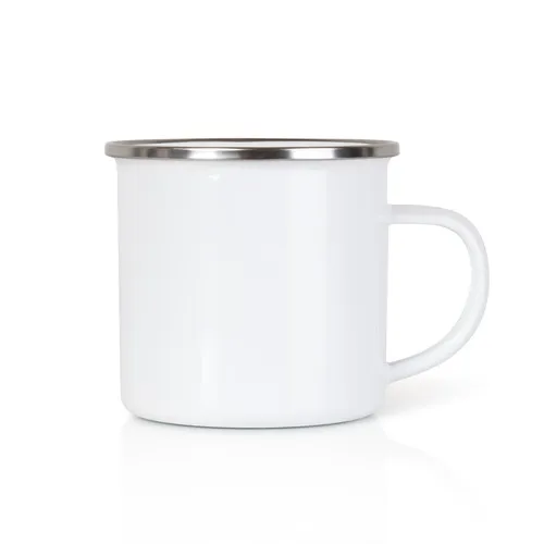 Tasse en émail blanc personnalisable - Impression par sublimation