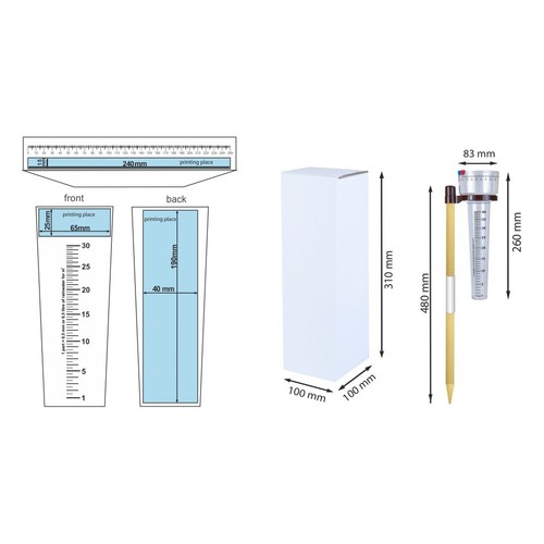 Pluviomètre Pliable Personnalisable avec Sumator Breveté