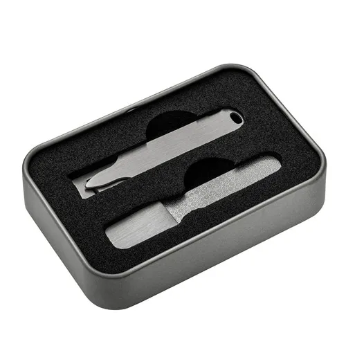 Set de Manucure Personnalisable en Acier Inoxydable - Cadeau d'Affaires