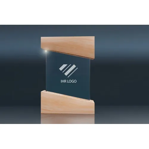 Trophée Prestige Verre et Bois - Personnalisable par Gravure 2D