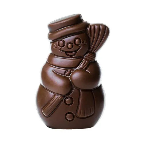 Bonhomme de Neige Chocolat Noir Bio 70% - Cadeau d'Entreprise 50g