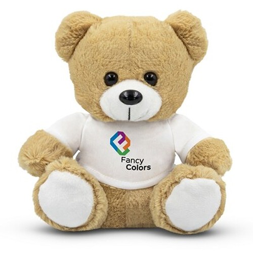 Ours en Peluche Personnalisable avec T-shirt Beige 17 cm