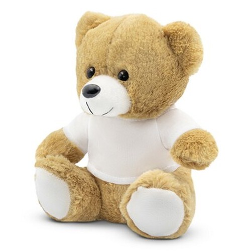 Ours en Peluche Personnalisable avec T-shirt Beige 17 cm
