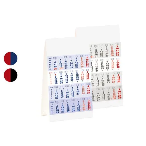 Calendrier Chevalet Triptyque 4 Mois 2026 Personnalisable