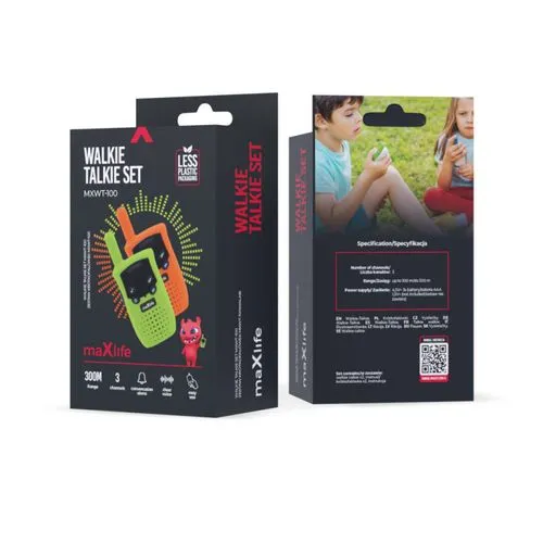 Pack 2 Talkies-Walkies Enfants Personnalisables - Portée 300m