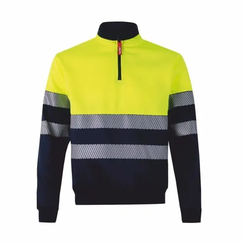 Sweat-shirt haute visibilité avec bandes réfléchissantes personnalisable