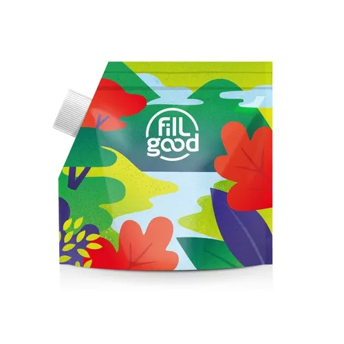 Sac à vrac doseur réutilisable avec bouchon verseur et zip personnalisable