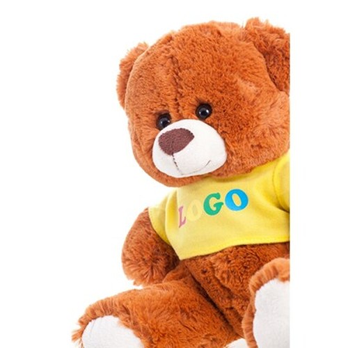 Ours en peluche personnalisable avec T-shirt imprimable - 27 cm