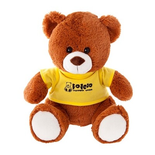 Ours en peluche personnalisable avec T-shirt imprimable - 27 cm