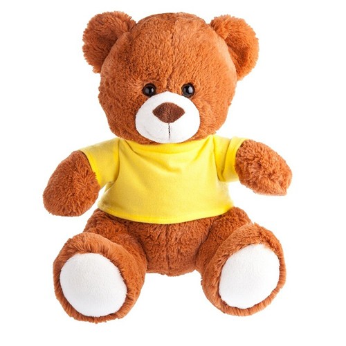 Ours en peluche personnalisable avec T-shirt imprimable - 27 cm