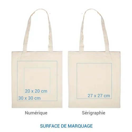 Cabas coton PARIS 155 - écru