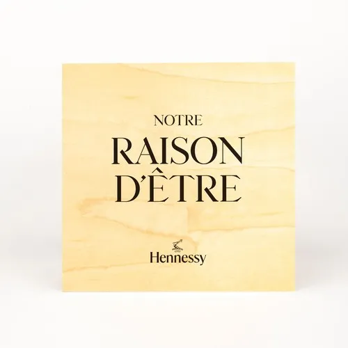 Carte en bois carrée personnalisée - Format 145x145mm