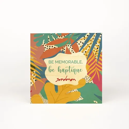 Carte en bois carrée personnalisée - Format 145x145mm