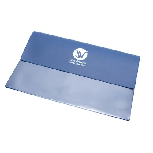 Pochette voyage personnalisable avec fenêtre cristal - Fabrication FR