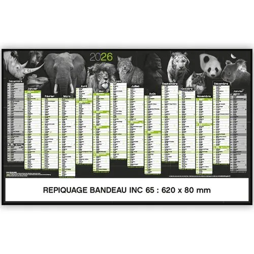 Calendrier Bancaire Espèces Protégées 2026 Personnalisable