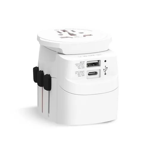 Chargeur Universel USB-C 65W Personnalisable - Adaptateur Voyage