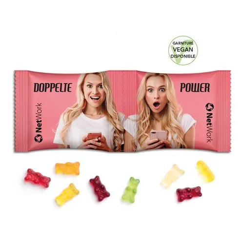 DOUBLE SACHETS oursons gélifiés avec 10% de fruits