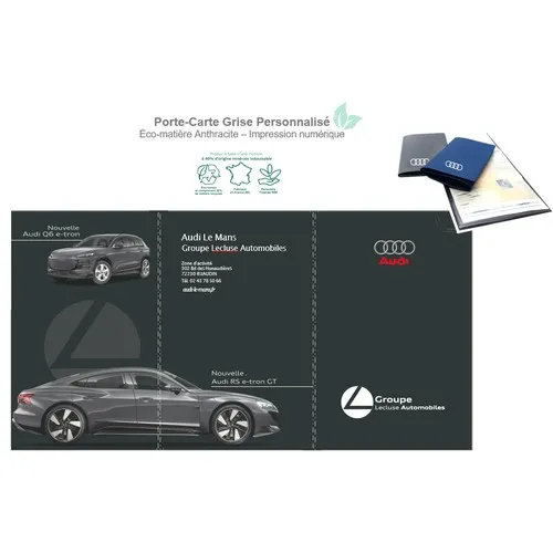 Porte Carte Grise 3 Volets Éco-Responsable Personnalisé